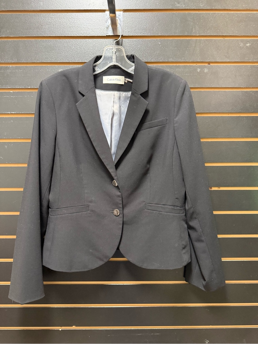Calvin Klein Women’s 14P Black Two Button Blazer Jacket